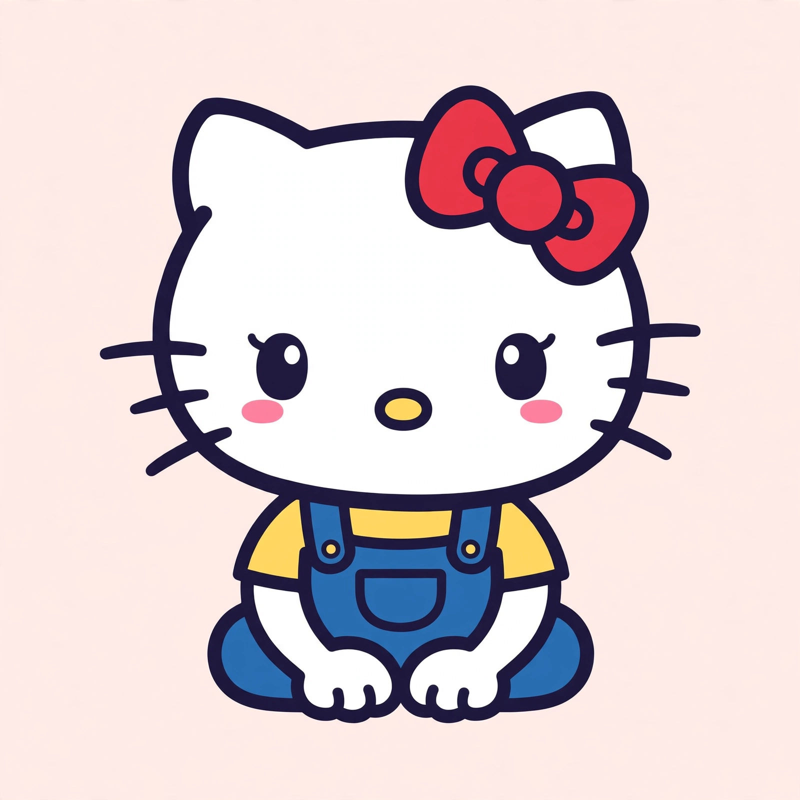 A white kitten with a big red bow, holding a little envelope sealed with a heart